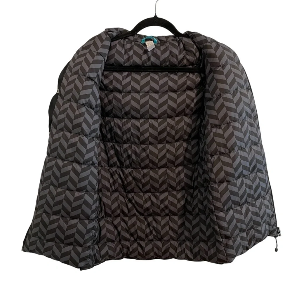 IVIVVA Black Gray Goose Down Filled Hooded Puffer Coat Youth Size 10